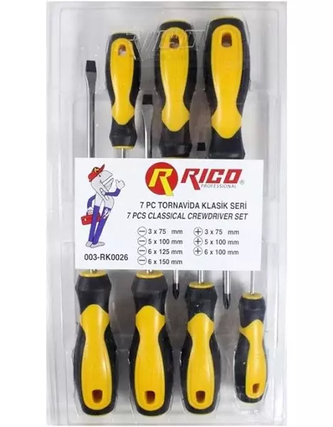 Rico 7 Parça Klasik Tornavida Seti 003-rk0026 - 2