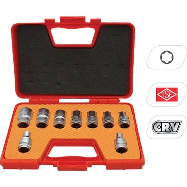 Rico 9 Parça 1/2 Torx Lokma Takımı Seti E (Dişi) 007-RC9010 - 1