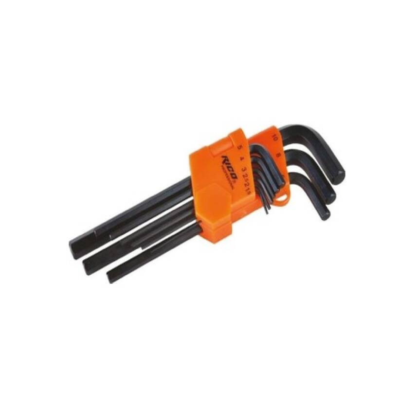 Rico 9 Parça Düz Uzun Allen Anahtar Takımı RC02115 - 4