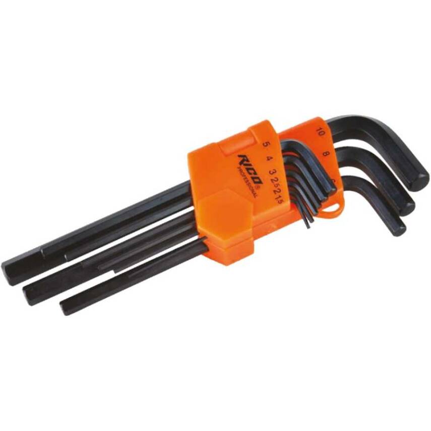 Rico 9 Parça Düz Uzun Allen Anahtar Takımı RC02115 - 1