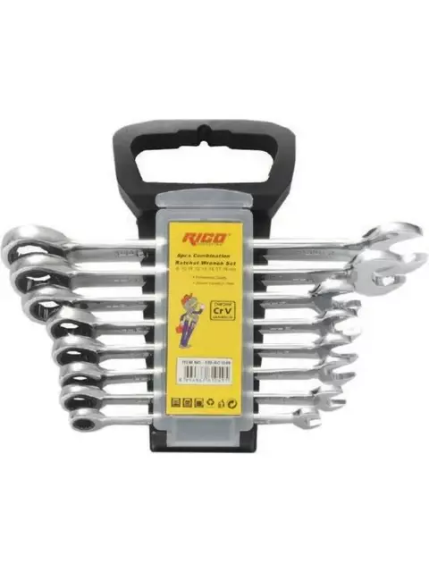 Rico RC1049 Cırcırlı Kombine Anahtar Takımı Seti 8-19 mm Metalik Gri 8 Parça - 3