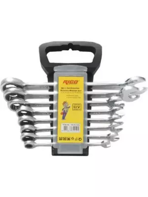 Rico RC1049 Cırcırlı Kombine Anahtar Takımı Seti 8-19 mm Metalik Gri 8 Parça - 1